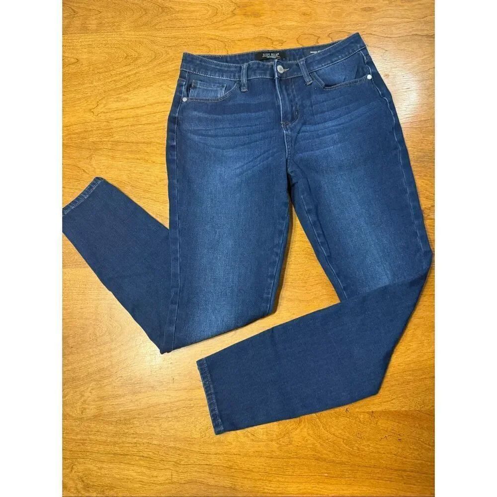 Judy Blue Women's Zip Fly Mid-rise Skinny Fit Stretch Denim Jeans Blue Size 7/28